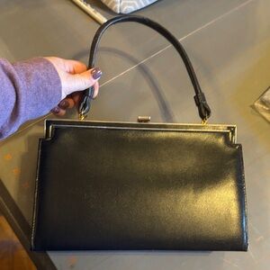 Elegant Black Leather Handbag